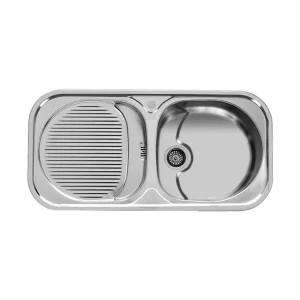 سینک توکار اخوان جنس استیل 1 لگنه کد 113 با عمق لگن 18 سانتیمتر