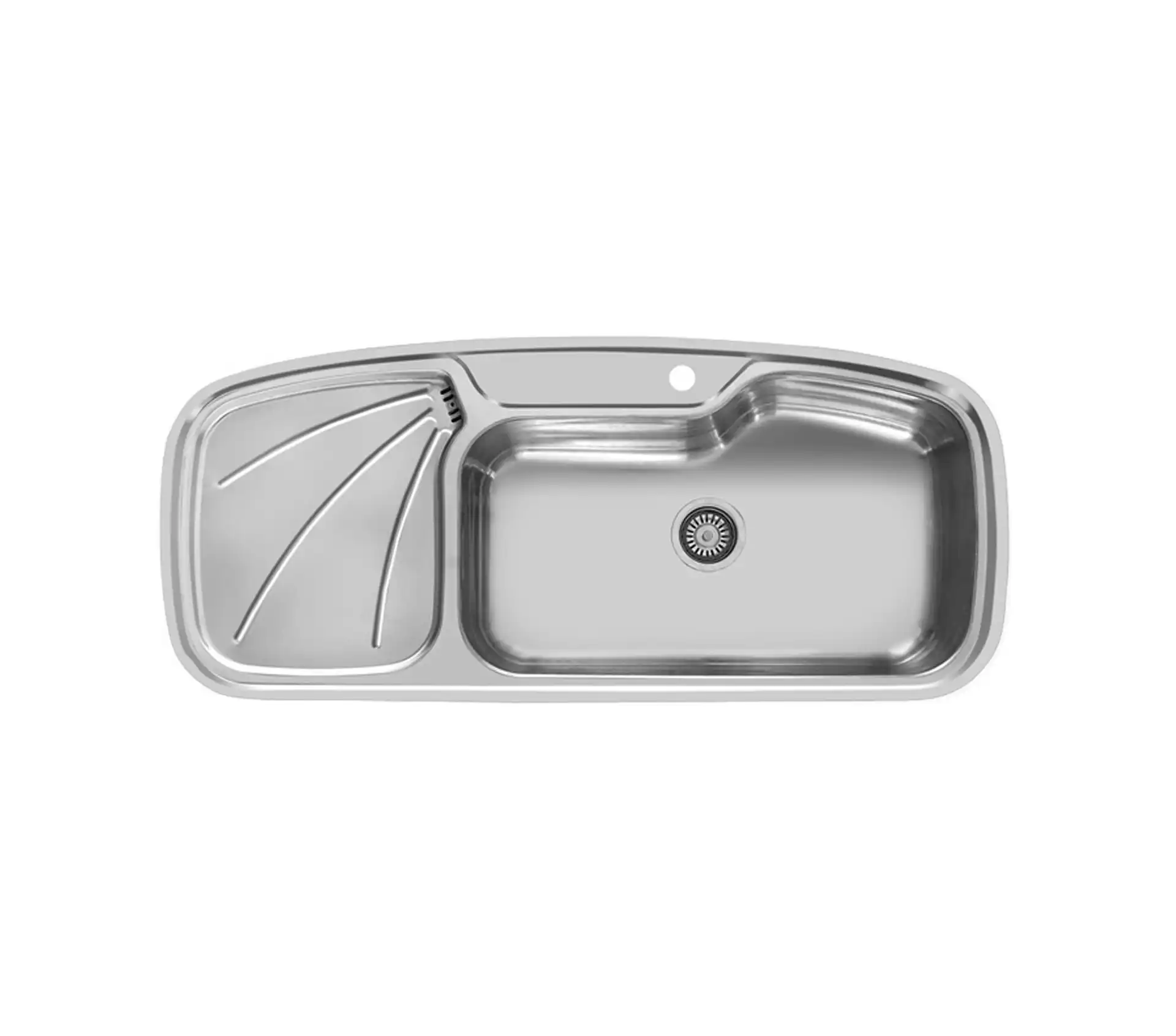 Akhwan built-in sink made of steel, 1 basin, code 130, with a basin depth of 18 cm 1 سینک توکار اخوان جنس استیل 1 لگنه کد 130 با عمق لگن 18 سانتیمتر