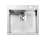 سینک توکار اخوان جنس استیل 1 لگنه کد 340 با عمق لگن 20 سانتیمتر