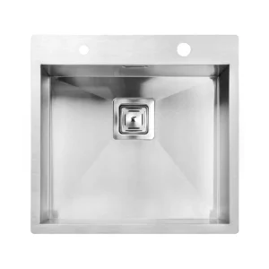 سینک توکار اخوان جنس استیل 1 لگنه کد 340 با عمق لگن 20 سانتیمتر