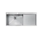 سینک توکار اخوان جنس استیل 1 لگنه کد 348 با عمق لگن 20 سانتیمتر