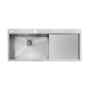 سینک توکار اخوان جنس استیل 1 لگنه کد 348 با عمق لگن 20 سانتیمتر