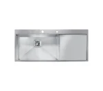 سینک توکار اخوان جنس استیل 1 لگنه کد 359 با عمق لگن 20 سانتیمتر