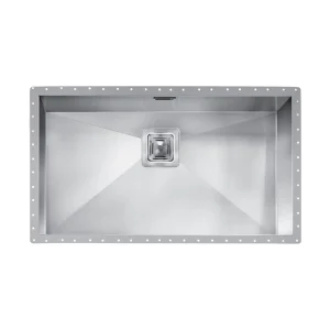 سینک توکار اخوان جنس استیل 1 لگنه کد 401 با عمق لگن 20 سانتیمتر