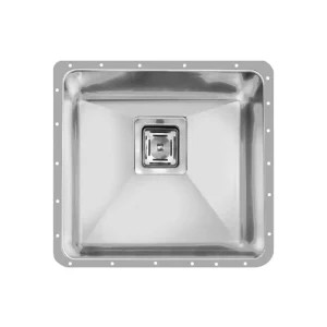 سینک توکار اخوان جنس استیل 1 لگنه کد 404 با عمق لگن 20 سانتیمتر