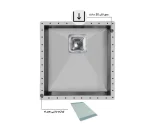 سینک توکار اخوان جنس استیل 1 لگنه کد 408 با عمق لگن 20 سانتیمتر