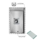 سینک توکار اخوان جنس استیل 1 لگنه کد 409 با عمق لگن 18 سانتیمتر