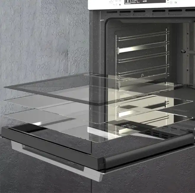 شیشه 4 جداره فر توکار برقی رنگ سفید بخارپز آلتون مدل V500W