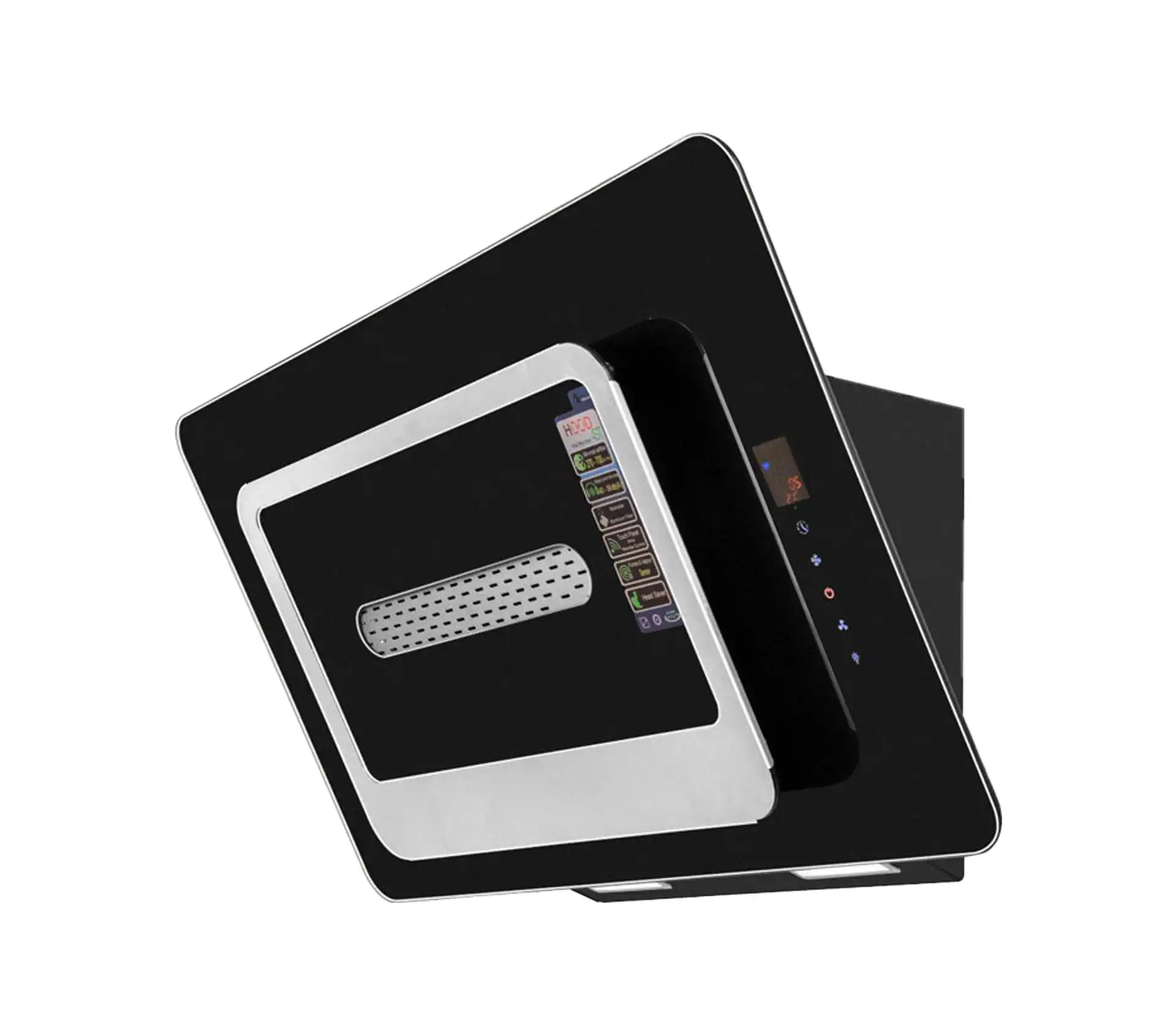 Akhwan diagonal hood model H83 black 90cm 1 هود مورب اخوان مدل H83 مشکی 90CM