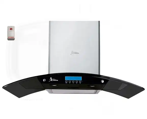 هود شومینه ای اخوان مدل H27-4S نقره ای مشکی 90CM