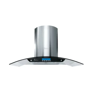 هود شومینه ای اخوان مدل H28-4S نقره ای مشکی 90CM