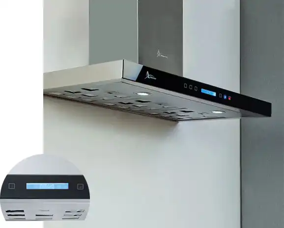 هود شومینه ای اخوان مدل H49-TS مشکی 90CM