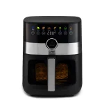 هواپز 6.5 لیتری کن مدل 2064BT رنگ مشکی نقره ای با صفحه لمسی و نوار نقره ای