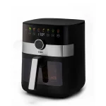 هواپز 6.5 لیتری کن مدل 2064BT رنگ مشکی نقره ای با صفحه لمسی و نوار نقره ای