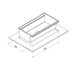 ابعاد سینک باکسی آبشاری کن BCN 304