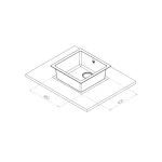 سینک گرانیتی کن مدل بل مشکی