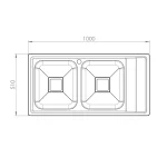 ابعاد استاندارد و طراحی زیبای سینک باکسی کن 6132