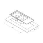 ابعاد استاندارد و طراحی زیبای سینک فانتزی کن 8132S