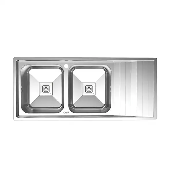 Fancy Sink 8181 1 کیفیت ساخت سینک کن 8181 سینک دو لگنه با سینی توکار