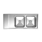 خرید سینک فانتزی کن 8191 سینک دو لگنه با سینی توکار