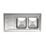 سینک فانتزی کن 9112S سینک دو لگنه با سینی توکار