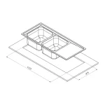 ابعاد استاندارد و طراحی زیبای سینک فانتزی کن 8112S
