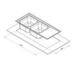 ابعاد استاندارد و طراحی زیبای سینک فانتزی کن 8121