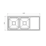 سینک توکار فانتزی کن مدل 8122S - Image 4