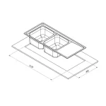ابعاد استاندارد و طراحی زیبای سینک فانتزی کن 8131