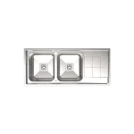 سینک کن 8152 لگن چپ سینک دو لگنه با سینی
