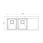 سینک باکسی کن مدل BCN-202 دو لگن R10 - Image 5