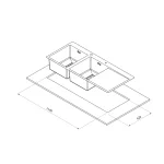 سینک باکسی کن مدل BCN-202 دو لگن R10 - Image 3