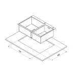 سینک باکسی دست ساز کن مدل BCN 303