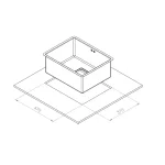 ابعاد استاندارد و طراحی زیبای سینک باکسی کن R10 40*50