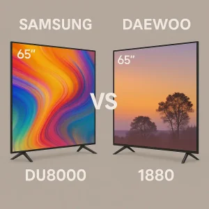 مقایسه تلویزیون دوو با سامسونگ: مدل‌های 65 اینچ DU8000 و 1880