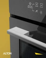 فر آلتون توکار بخار پز آلتون رنگ طوسی متالیک مدل v550T با ظرفیت 72 لیتر