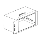 ابعاد مایکروویو توکار آلتون مدل MI600B