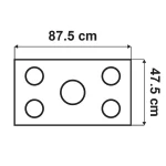 ابعاد گاز رومیزی و صفحه ای آلتون IG534DW