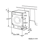 ابعاد ماشین لباسشویی بوش WIW28443