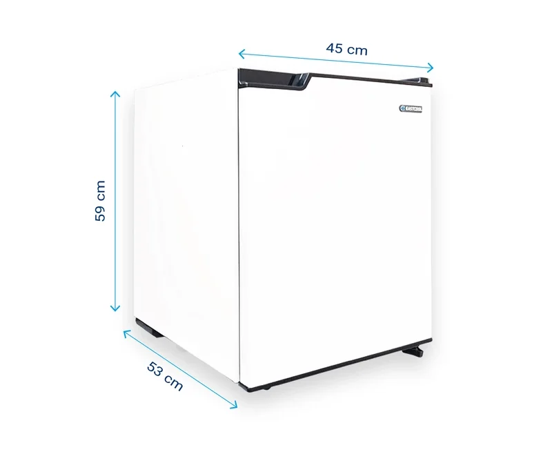ابعاد یخچال مینی بار و هتلی و کوچک 3 فوتر ایستکول رنگ سفید مشکی و دودی مدل 2403 با دو طبقه یخچال اکونومی و اقتصادی برای محل کار آزمایشگاه و داروخانه