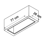 ابعاد هود مخفی آلتون H850G طوسی 80cm