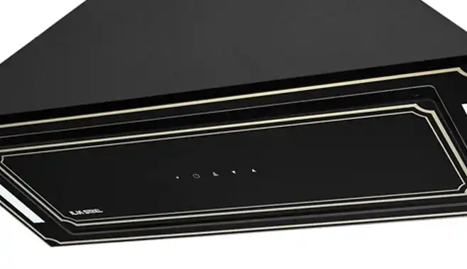 پنل تنظیمات هود مخفی ایلیا استیل مدل دیبا مشکی طلایی 75cm