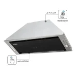 خرید هود مخفی ایلیا استیل مدل هلما پلاس مشکی استیل 75cm