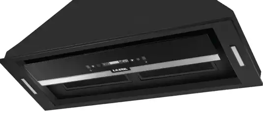 پنل هود مخفی ایلیا استیل مدل آوا مشکی 80cm