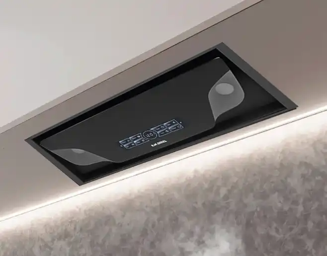خرید هود مخفی ایلیا استیل مدل آلما مشکی 75cm