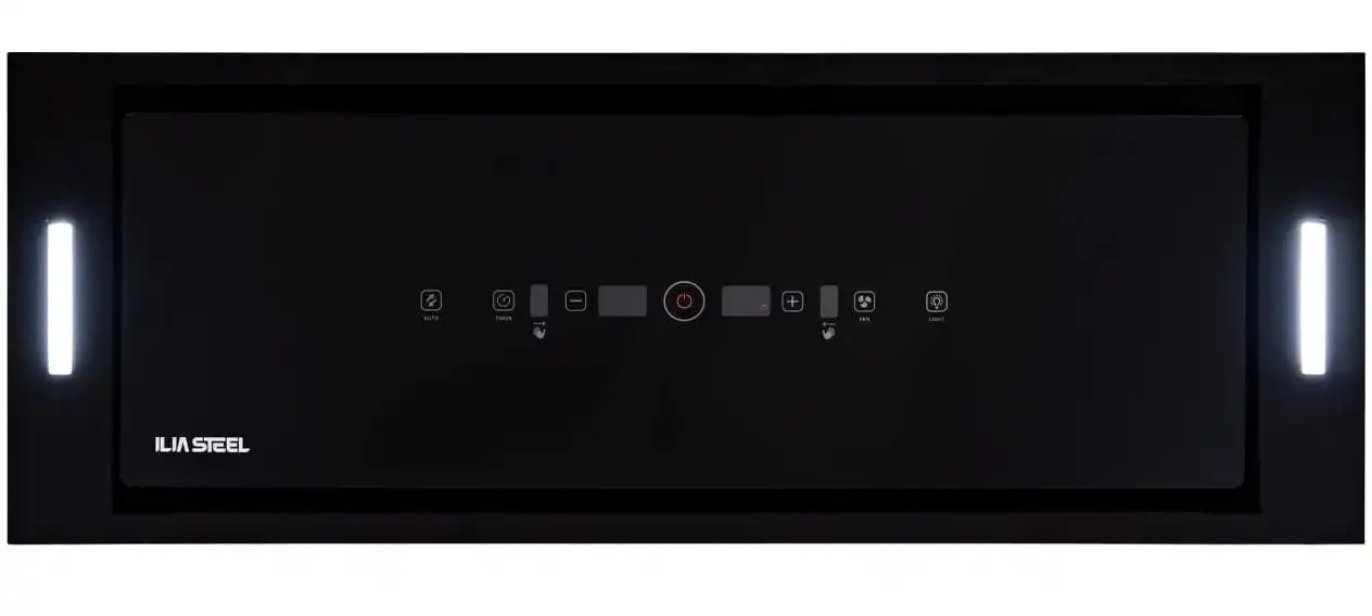 پنل تنطیمات هود مخفی ایلیا استیل مدل هیوا WIFI مشکی 75cm