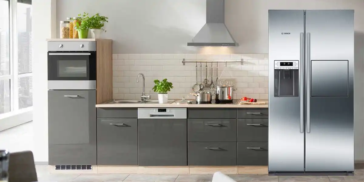 یخچال فریزر ساید بای ساید بوش 30 فوت مدل KAG90AI20N استیل