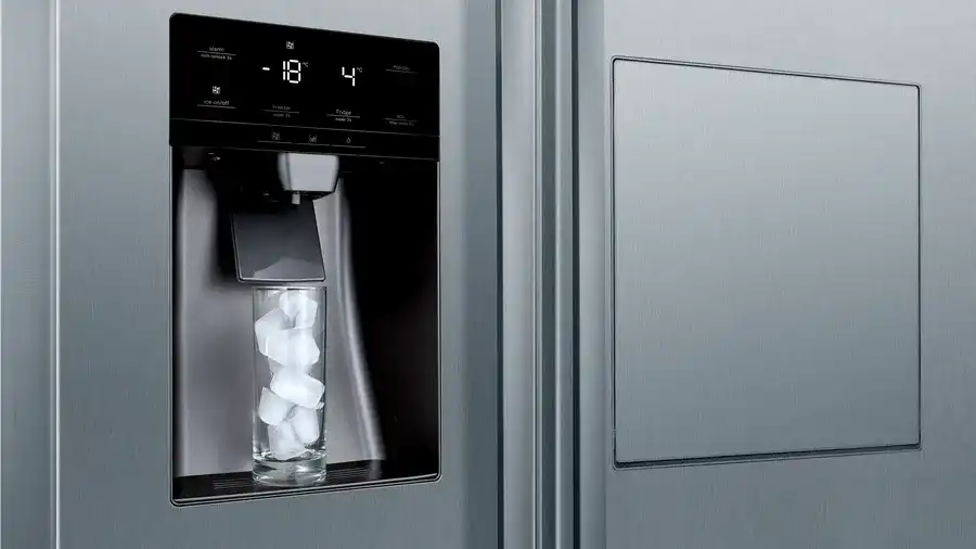 آبریز و یخ ساز یخچال فریزر ساید بای ساید بوش 30 فوت مدل KAG93AI30M استیل
