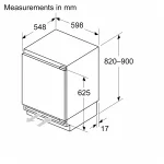 نقشه یخچال زیر کابینتی توکار بوش مدل KUR21VFE0 سفید