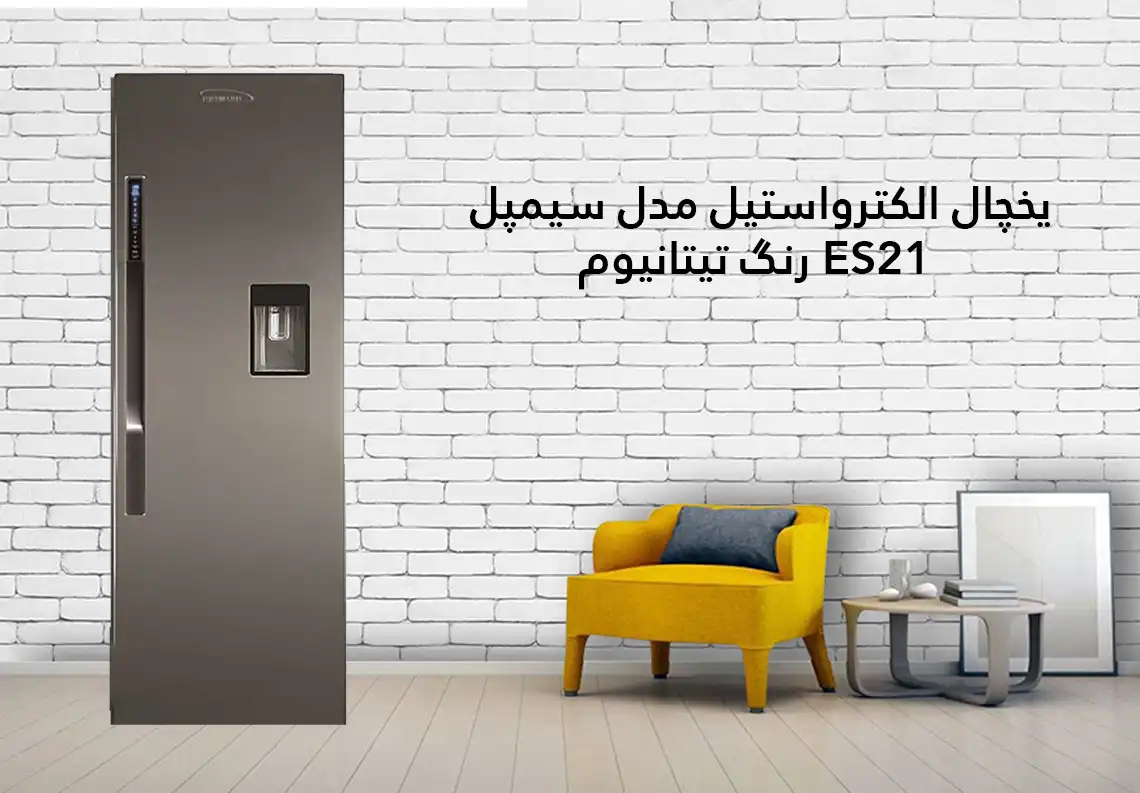 یخچال الکترواستیل مدل سیمپل ES21 رنگ تیتانیوم